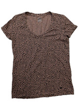 Victoria's Secret Pink Womens Brown Black Cheetah Leopard T Shirt Top Size XS
