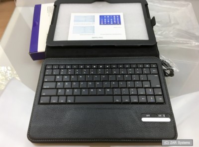 DONZO Wireless Bluetooth Case QWERTY Tastatur für Samsung Galaxy Tab P5100 P7500