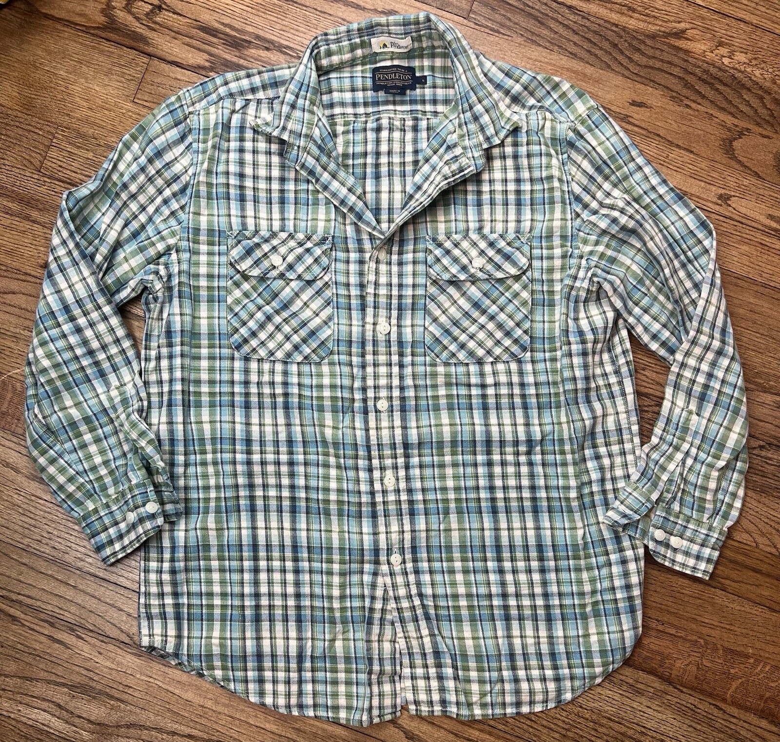 Surf Pendleton Plaid Button Down Long Sleeve Shir… - image 1