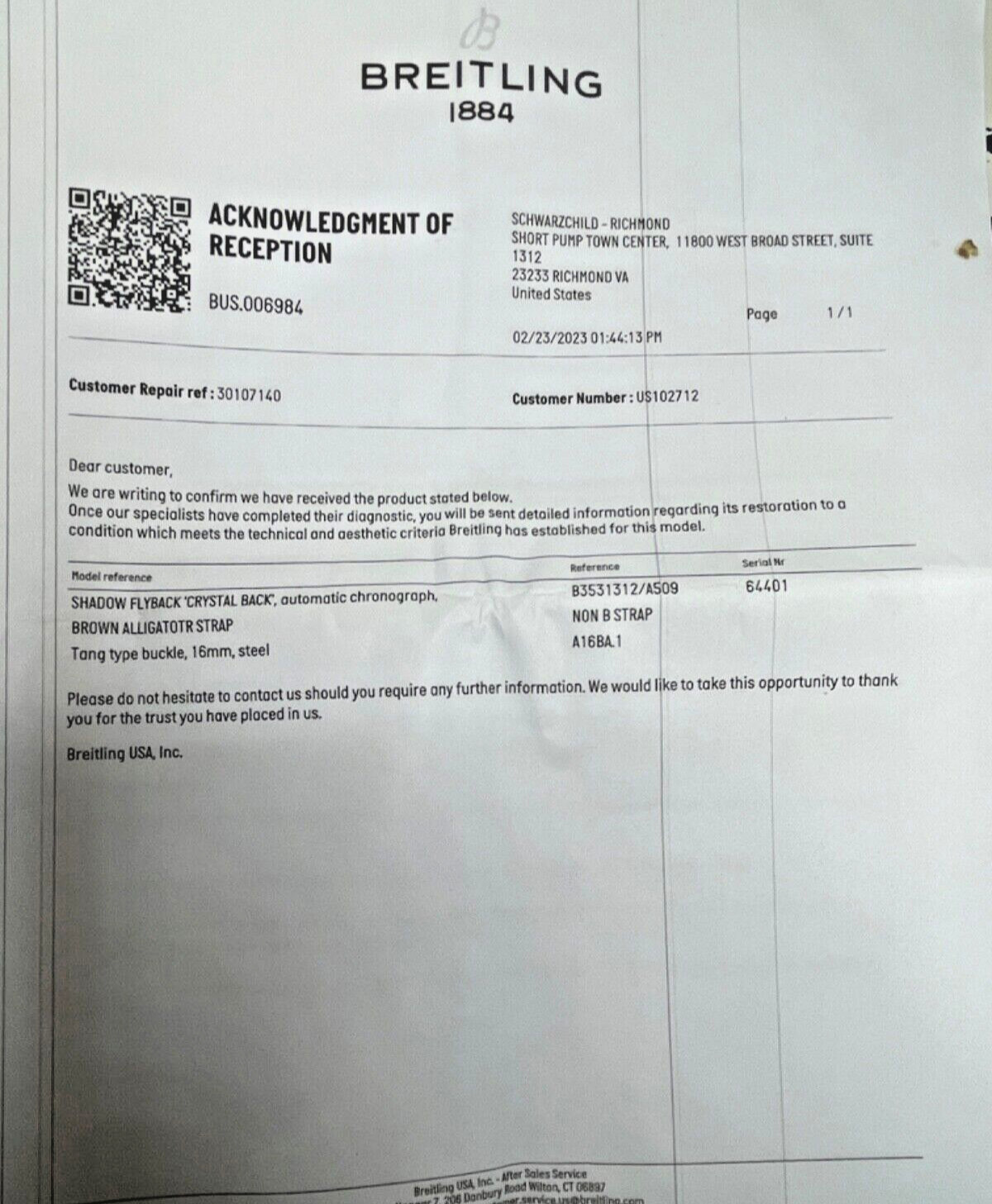 Breitling Shadow Flyback B35313 Automatic Chronog… - image 9