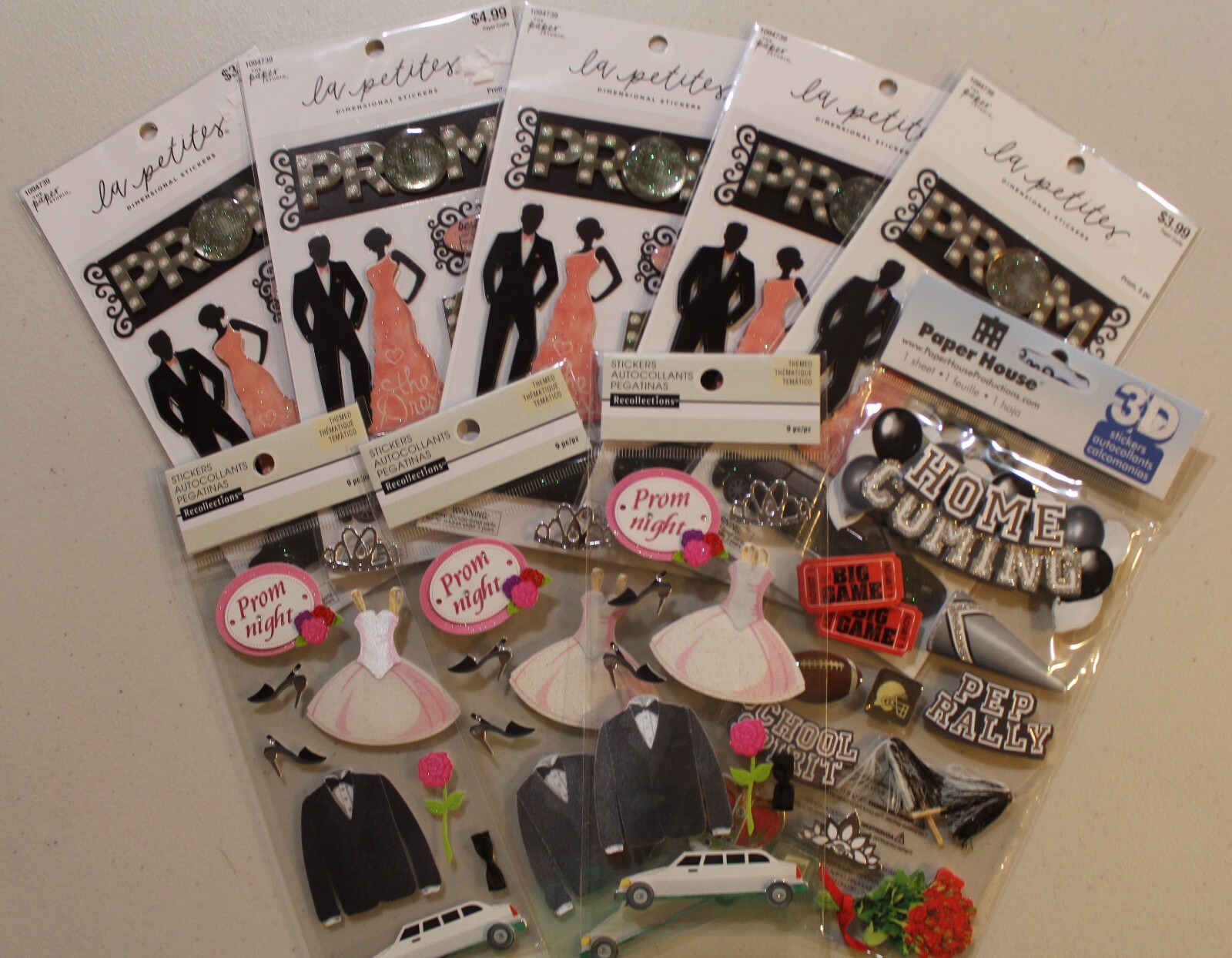 New lot 9 packs Prom school scrapbook stickers Recollections