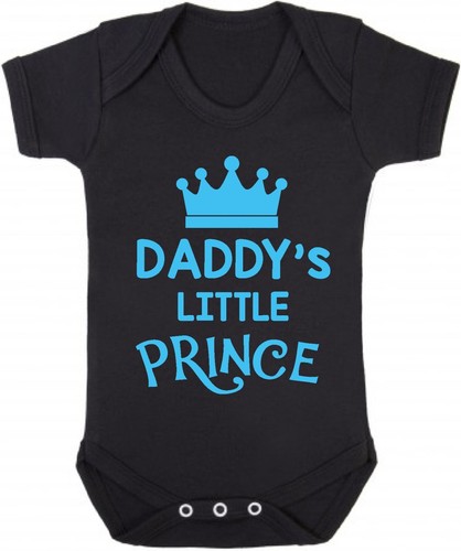 DADDY'S LITTLE PRINCE Baby Bodysuit Babygrow Vest Geeky Funny Gift Mum Dad Son - Picture 3 of 24