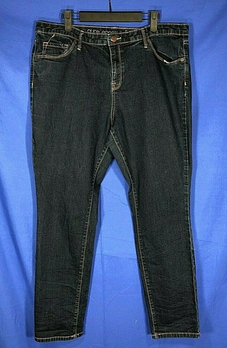 PURE ENERGY Women's Stretch SKINNY MOULANT Dark Wash Blue Denim Jeans Sz  18W | eBay