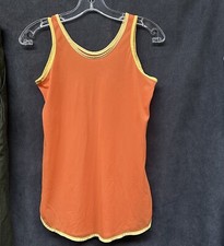 Vtg Nylon Tank Top Large Child Size Orange