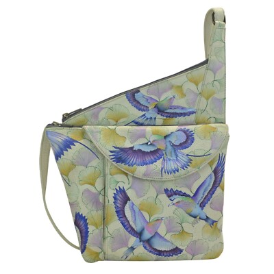 Anuschka SALE #552-WHP  ''WINGS OF HOPE'' ASYMMETRIC SLIM X-BODY 12.5''x11.5''x1''