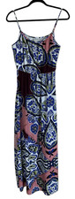Women's Banana Republic Outlet Paisley Spaghetti Strap Maxi Dress Size 4 Boho
