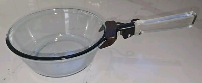 Vintage Pyrex Flameware Blue Pot Saucepan 832-B Circa 1940's Removable Handle