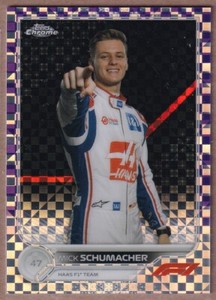 2022 Topps Chrome Formula 1 Purple Checker Flag #69 Mick Schumacher /199