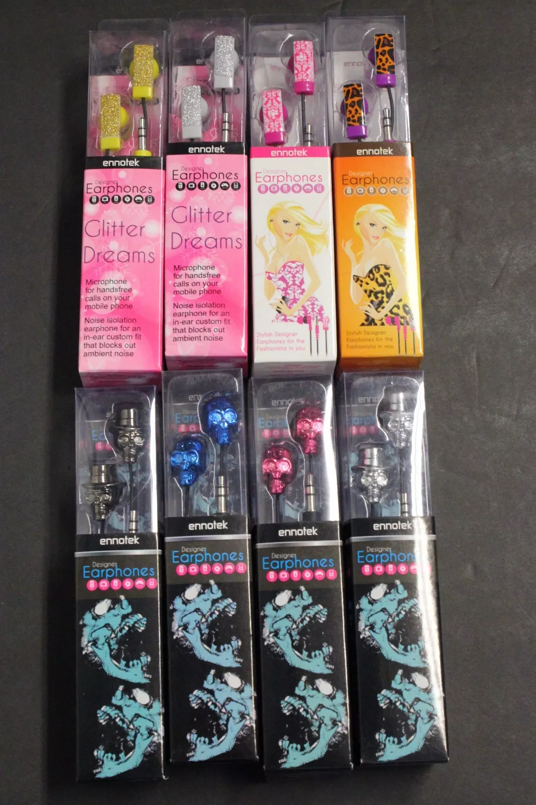 Écouteur mains libres Supreme Sound Ear Bud 3,5 mm CRÂNE ROSE JAUNE