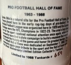 Vintage 1963 - 1988 Pro Football Hall Of Fame 25th Anniversary Large Ceramic Mug — photo 4