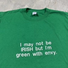 Vintage Jerzees Russell Athletic St Patricks Day Irish T Shirt XL Funny Novelty