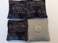 4 Star Wars Grey Back mini cornhole, bean bags, 3" X 3" double stitched 2