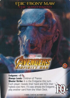EBONY MAW EPIC Upper Deck Marvel Legendary INFINITY SAGA MASTERMIND