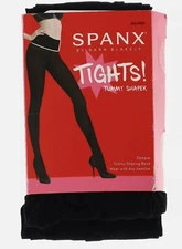Spanx  Women's Tummy Shaping Very Black Tights Size C 1404