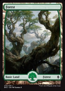 Forest (274) - Foil (Full Art) x1 - Battle for Zendikar - NM-Mint, English - Bat