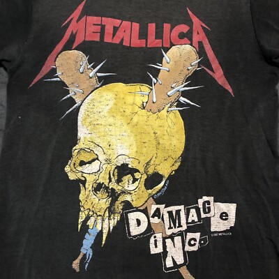 86-87 Metallica Damage Inc. Tour Tshirt Vintage Original Pushead