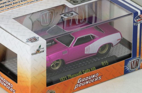 M2 Machines R15 Ground Pounders 1971 Plymouth 71 Cuda 440 Diecast Car 16-02 1:64 - Bild 4 von 6