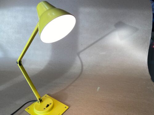 Vintage Tensor Articulating Yellow Desk Lamp MCM Modern Adjustable Works Happy