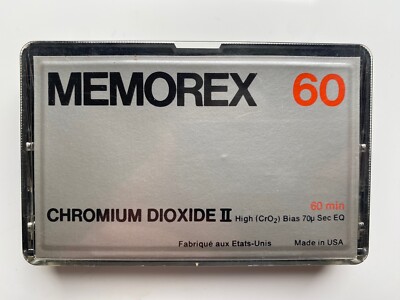 Memorex 60 chromium dioxide II MC compact cassette Vintage 1980er