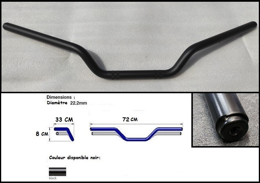 Guidon acier Z750 type origine pour réparer et remplacer un guidon tordu