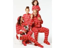 Macy's Family Pajamas Red footie Reindeer Pajamas Toddlers/Kids/Men's/Women's
