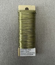 Panacea Bullion Paddle Wire 24 Gauge 1/4 Lb Gold Florist Crafts