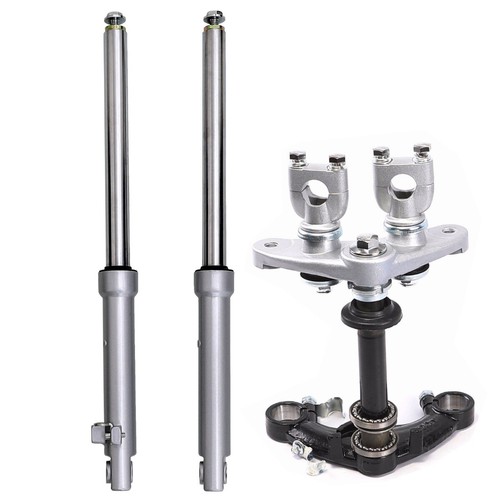 520mm 20 1/2" Front Fork Suspension Shock Forks & Triple Tree Clamp Set