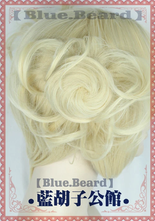 Peluca Anime My Hero Academia Himiko Toga Fiesta Juegos con disfraces Rubia + 2 Bollos Pelucas Cortas Foto 3 de 3