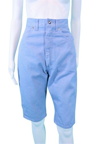 Vintage 1960s Denim Jean Shorts Ranchcraft Light Blue Capris W 23" - Picture 4 of 10