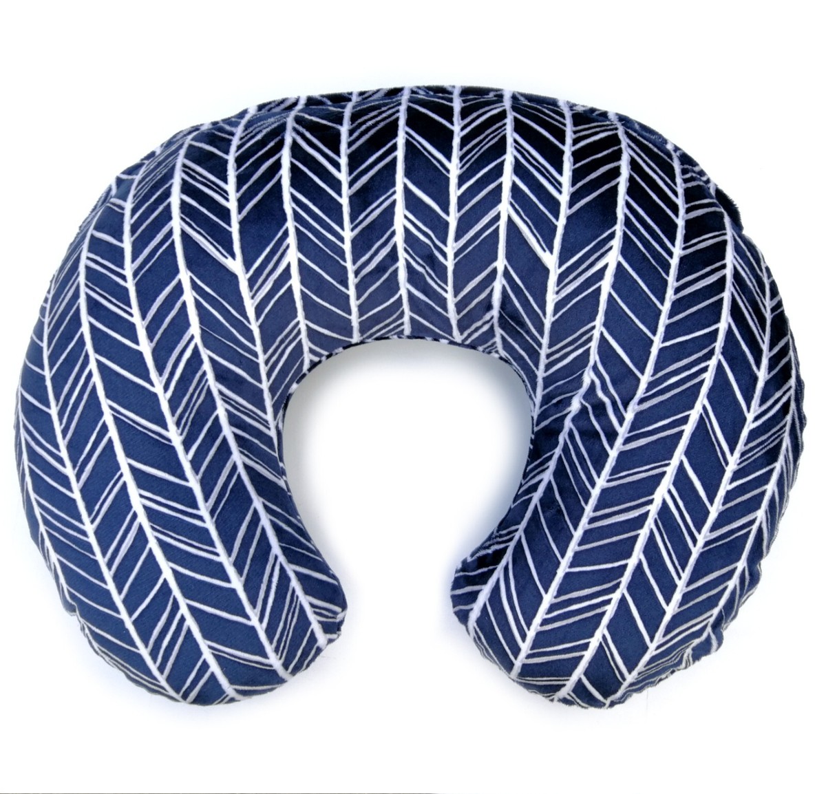 COVER ONLY for Nursing Pillow/Boppy Pillow Navy Herringbone