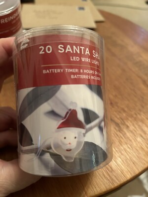 NEU UND VERPACKT Marks & Spencer 20 Weihnachtsmann   geformte LED-Drahtlichter 105 cm