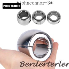 Stainless Steel Male Pendant Ball Trainer Restraint Lock Rings Weight Stretchers