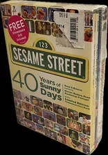 123 SESAME STREET 40 YEARS of SUNNY DAYS DVDs  Ltd. Ed Commemorative Book & More