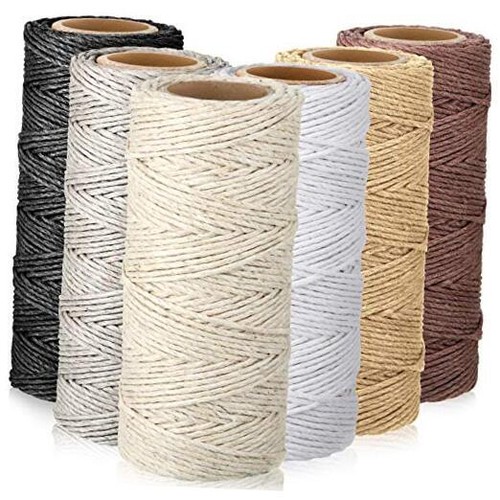 6 Rolls Thread Cord Set Flax String Cord Twine String Gray,white,khaki,brown
