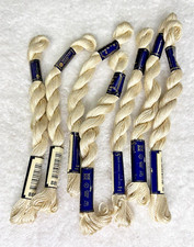 7 MINT Anchor Perle Pearl Cotton 885 Cream Embroidery Floss Vintage Skein