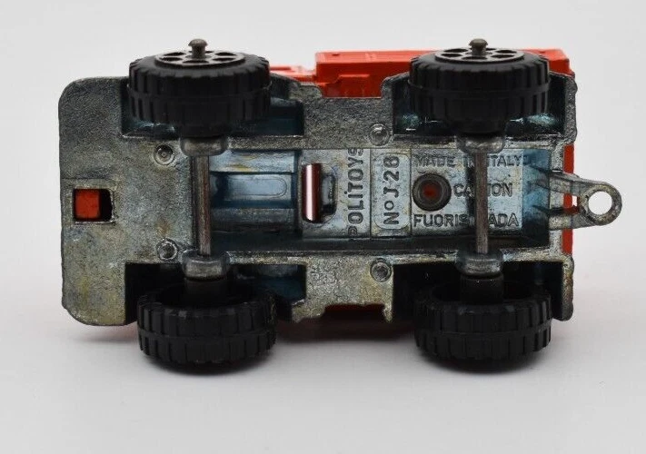 Politoys / Polistil Mercedes Benz Unimog U32 naranja rojo. Hecho en Italia. J26 Foto 4 de 4