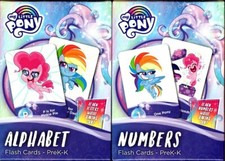 Hasbro My Little Pony Flash Cards - Numbers, Alphabet - PreK-K Set of 2 Pack 