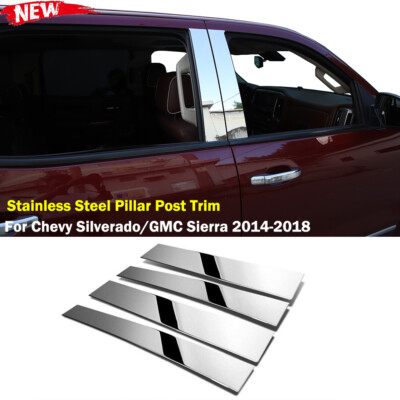 Edelstahl-Chrom-Säulenverkleidung für Chevy Silverado und GMC Sierra (2014 2018)
