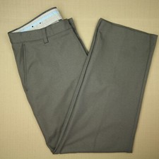 FJ Footjoy Flat Front Golf Pants Men's Size 35 X 30 Mid Rise Gray