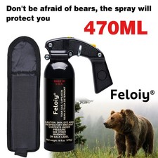 Feloiy 16 oz. Bear Repellent Spray w/ Holster, 35 ft Range NEW EPA Approved