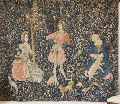 Le Travail de la laine Tapestry Wall Hanging Rambouillet Louvre 5x4 Medieval