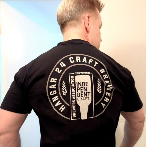 MEN'S TSHIRT: Hangar 24 Craft Brewery Independent Beer Brewery Black XL