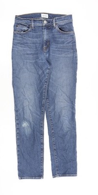 Hudson Damen blau Baumwolle gerade Jeans Größe 25 normaler Reißverschluss
