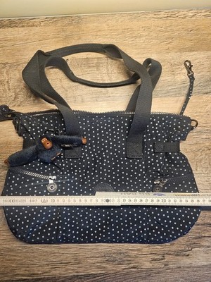 Kipling Tasche blau mit Polka-Dot-Muster   sehr guter Zustand
