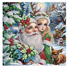 5D DIY Christmas Santa Claus Diamond Art Kit Full Drill Wall Decoration Kit