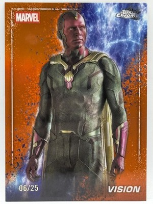 Vision 2025 Topps Chrome Marvel Studios S-55 ORANGE Refractor 06/25