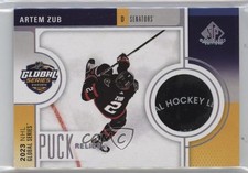 2024 Upper Deck SP Game Used 2023 Global Series Sweden Puck Relics Artem Zub zp8