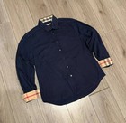Burberry button-up shirt with a checkered collar
