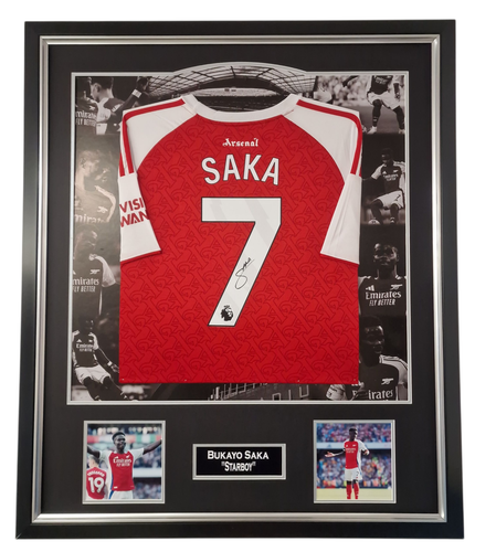 Framed Bukayo Saka Signed Shirt Jersey Autographed Display & Certificate - Picture 1 of 6