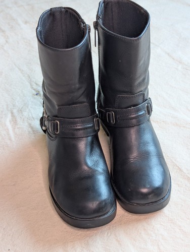 Stivali da motociclista casual Harley Davidson donna Christa neri in pelle imbracatura zip 9 - Foto 4 di 12